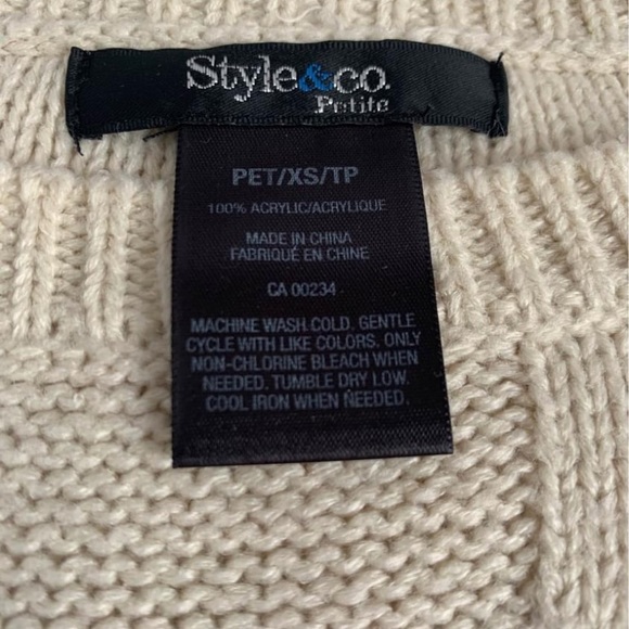 Style & co beige sweater - Picture 2 of 2